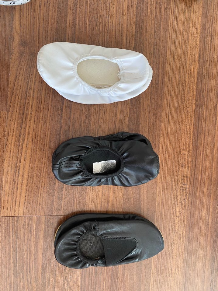 Kız Çocuk Beyaz Lastikli Bale Ayakkabısı - Görsel 2