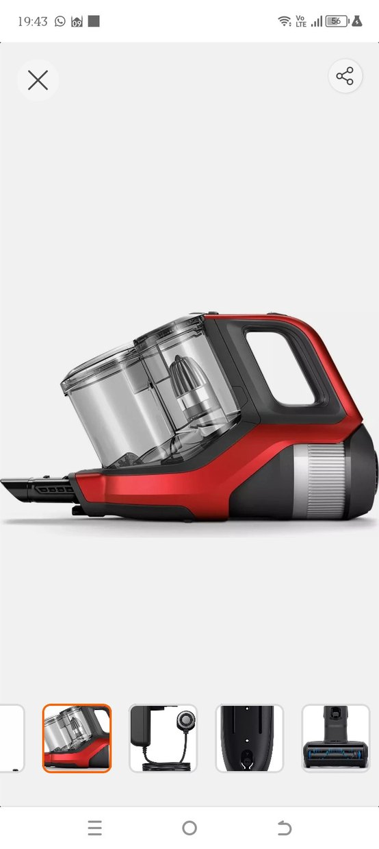 Philips XC7043/01 Kırmızı Şarjlı Dikey Süpürge - Görsel 2