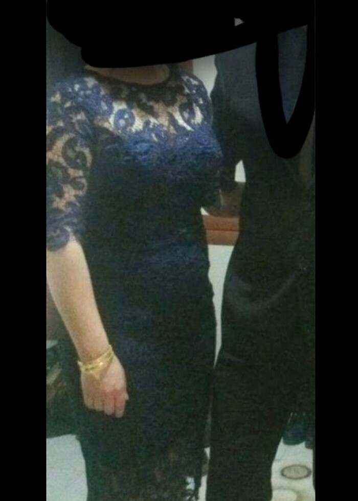 Dantelli midi abiye - Görsel 4