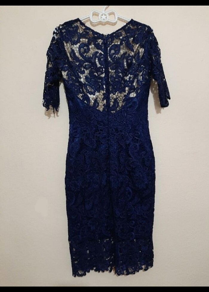 Dantelli midi abiye - Görsel 5