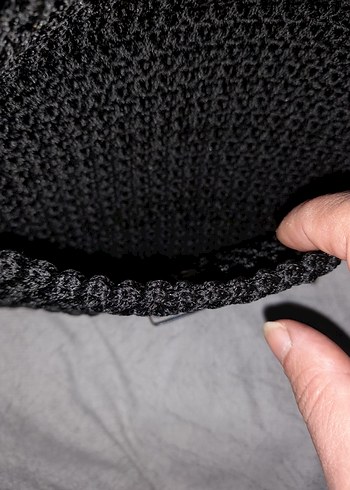 Zincir Detaylı Siyah Örgü Kadın Çanta - Görsel 4