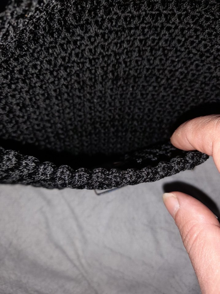 Zincir Detaylı Siyah Örgü Kadın Çanta - Görsel 4