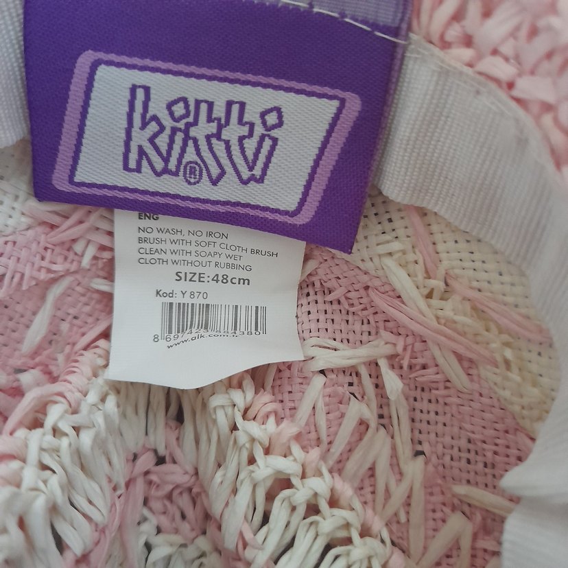 Yeni etiketli hasır çocuk şapkası - Görsel 2