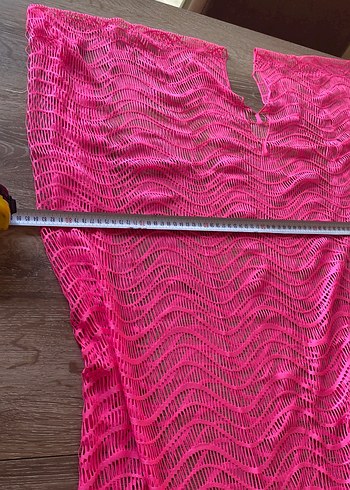 Pembe Dantel Detaylı Midi Bohem Pareo - Görsel 2