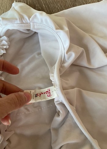 Penti Beyaz İnce Askılı Midi Mayo - Görsel 5