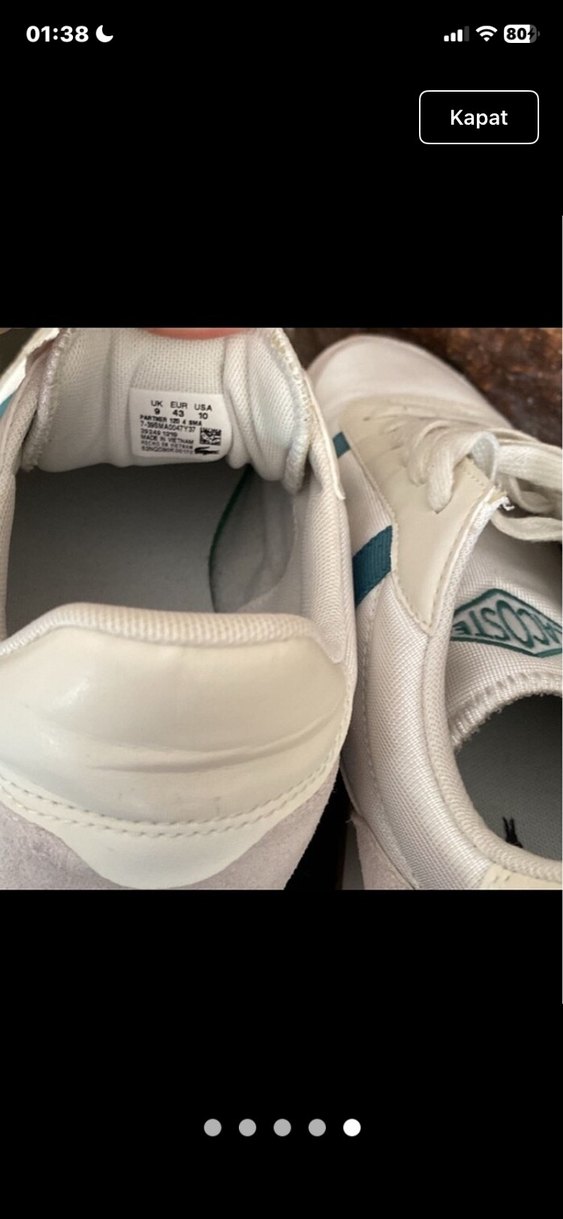 Orjinall Beyaz erkek Spor lacoste — görsel 5/6