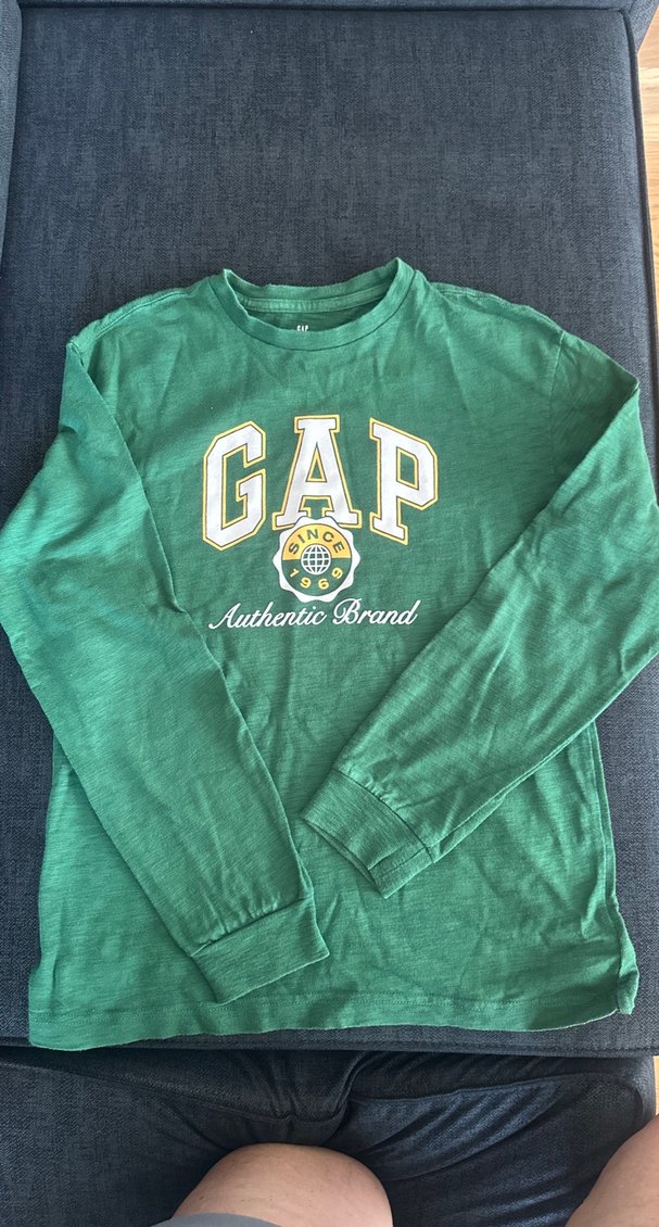 GAP Erkek Çocuk Yeşil Uzun Kollu Tişört - Görsel 3