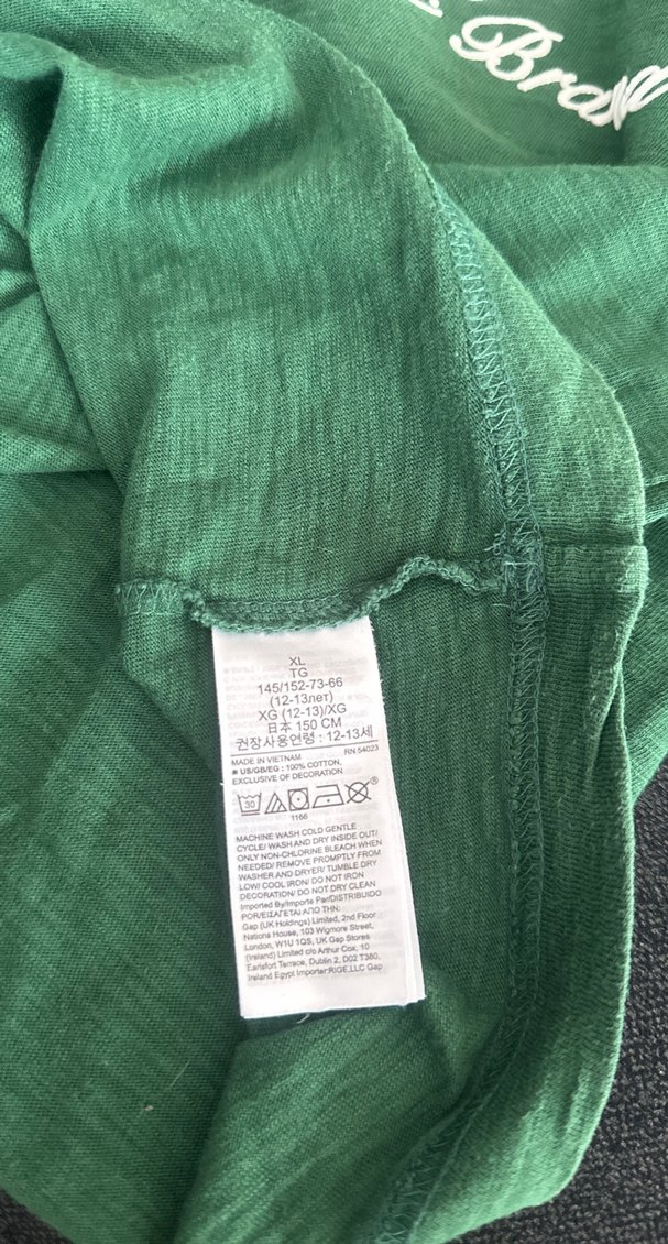 GAP Erkek Çocuk Yeşil Uzun Kollu Tişört - Görsel 2