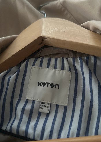 Bej Düğmeli Midi Trençkot - Görsel 7