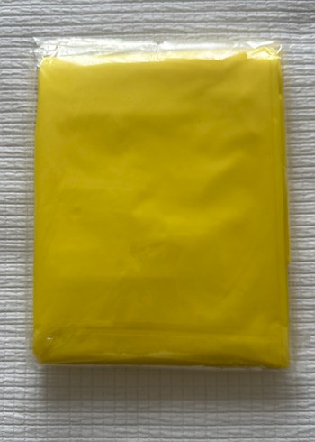 Sarı Kapüşonlu Midi Yağmurluk - Görsel 2