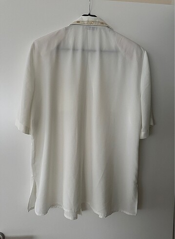 İşlemeli vatkalı bluz - Görsel 5