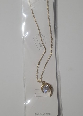 Zincir Detaylı Altın Renk Bohem Kadın Kolye - Görsel 4