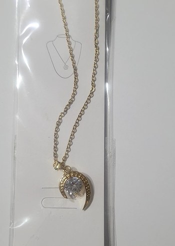 Zincir Detaylı Altın Renk Bohem Kadın Kolye - Görsel 2