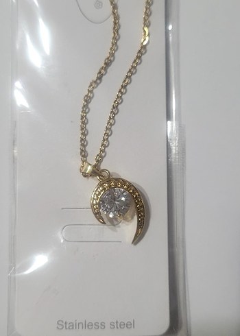 Zincir Detaylı Altın Renk Bohem Kadın Kolye - Görsel 5