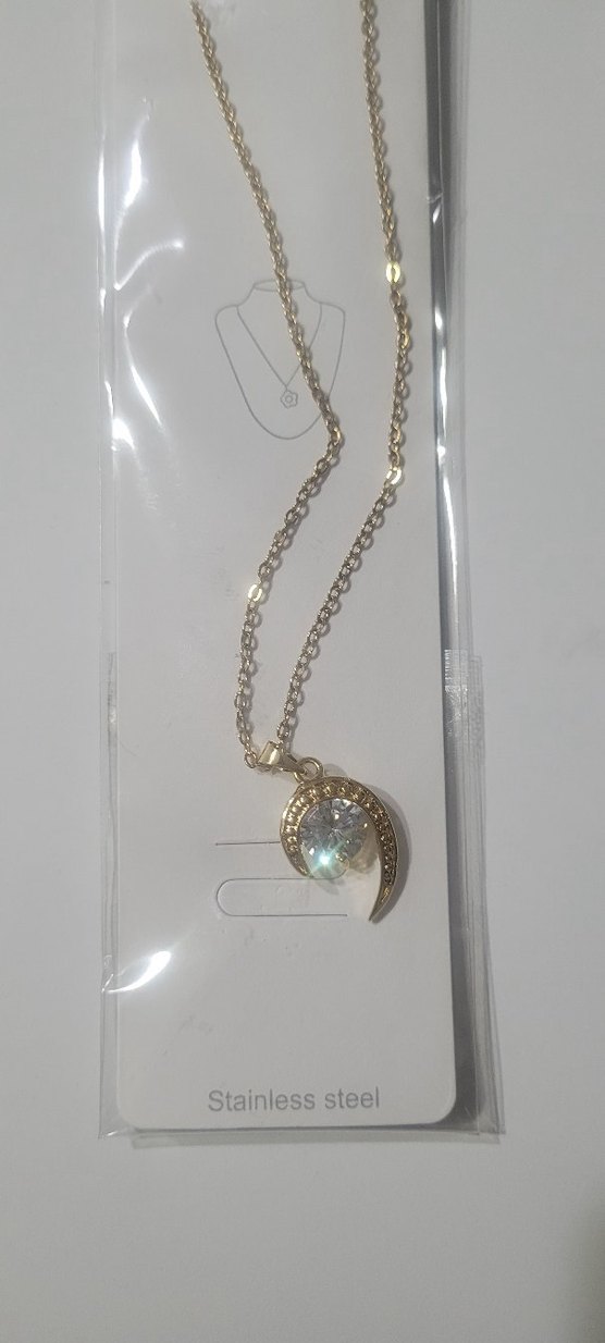 Zincir Detaylı Altın Renk Bohem Kadın Kolye - Görsel 3