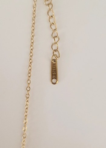 Altın Renk Çiçek Detaylı Kadın Kolye - Görsel 4