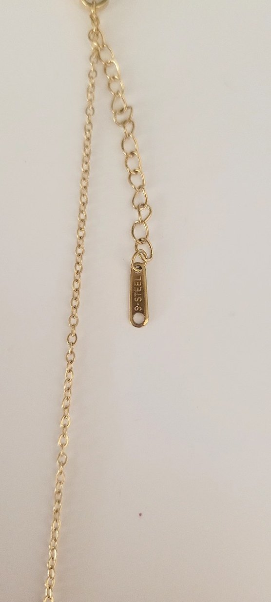 Altın Renk Çiçek Detaylı Kadın Kolye - Görsel 4