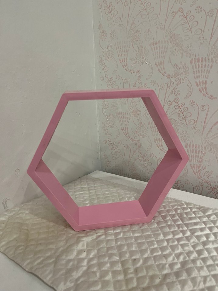 Çocuk Rafı Pastel Renkli Altıgen - Görsel 3