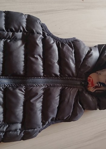 Fermuarlı Erkek Çocuk Gri Yelek