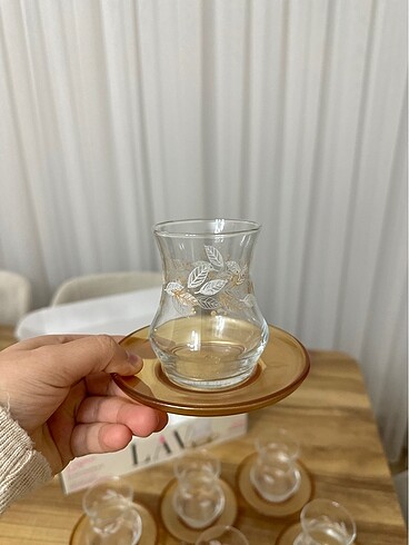 Beden beyaz Renk 6 kişilik çay takımı