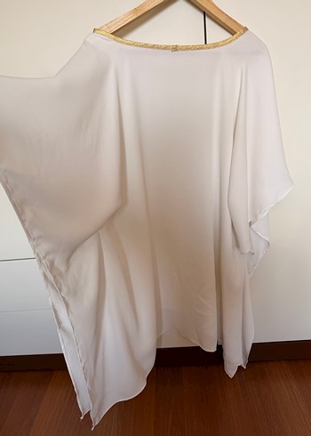 Plaj Elbisesi Beyaz Tek Ebat - Görsel 4