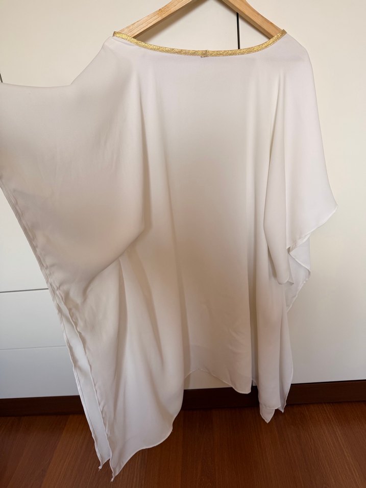 Plaj Elbisesi Beyaz Tek Ebat - Görsel 4
