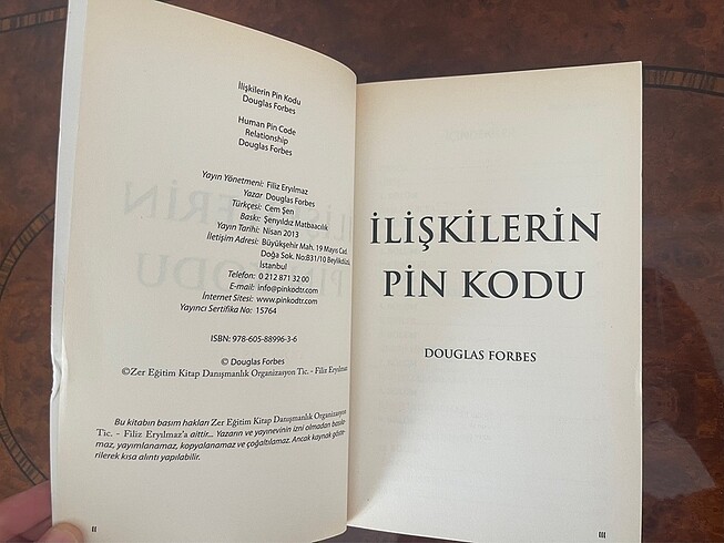  Beden Kitap İlişkilerin Pin Kodu 