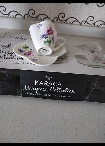 Beden Karaca Mariposa 6 kişilik kahve fincanı takımı