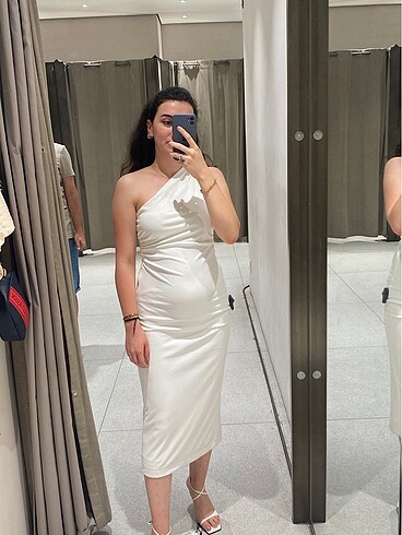 Zara Zara Drapeli Elbise nikah söz elbisesi