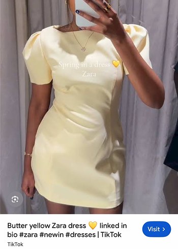 Zara Pastel Sari Mini Elbise Siklik Ve Rahatlik Bir Arada