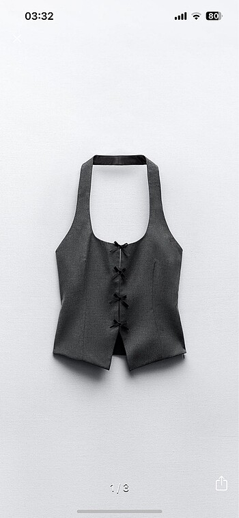 Zara Fiyonklu Halter Yaka Bluz