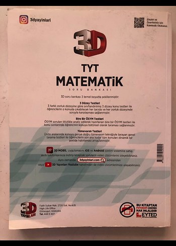 TYT Matematik Soru Bankası 3D Yayınları - Görsel 2