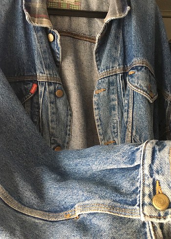 44 Beden Oversize vintage mavi kot ceket