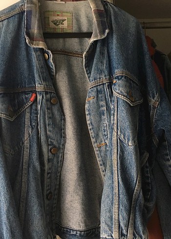 Oversize vintage mavi kot ceket