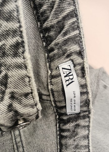 Zara Gri Düğmeli Pantolon