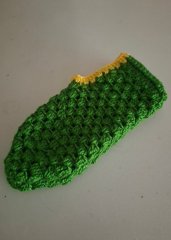 El Örgüsü Yeşil Erkek Patik - Görsel 3