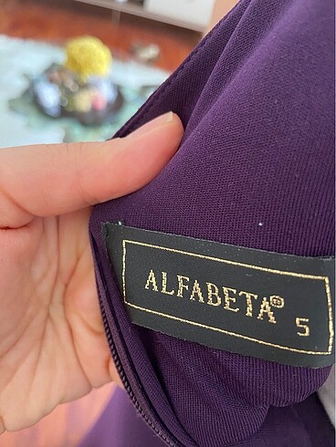 42 Beden mor Renk Alfabeta abiye elbise