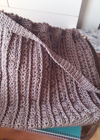 mor Örgü Kadın Çanta - Görsel 3