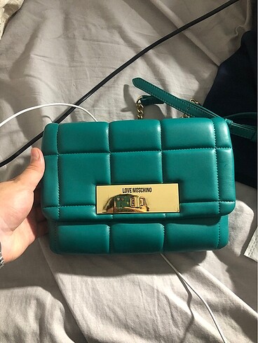 Love moschino çanta petrol yeşili