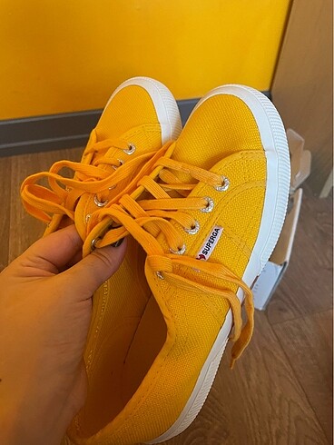 Turuncu kadın superga spor ayakkabı