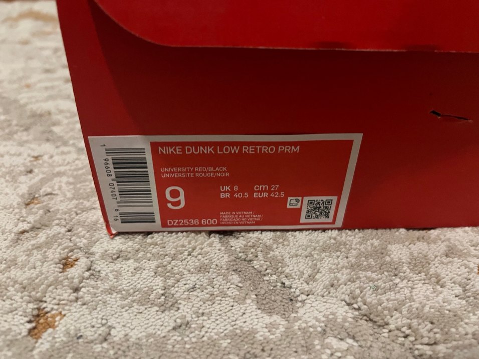 Nike Retro red dunk 42,5 no - Görsel 4
