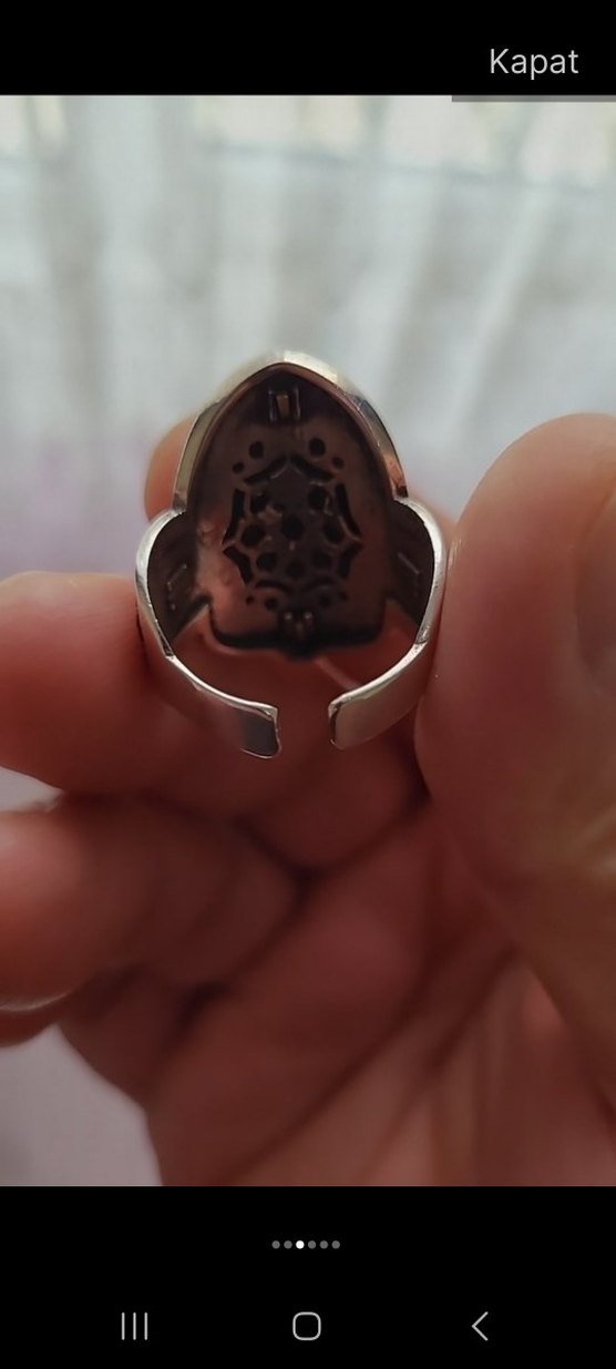 925 ayar Erkek gümüş zihgir yüzük - Görsel 4