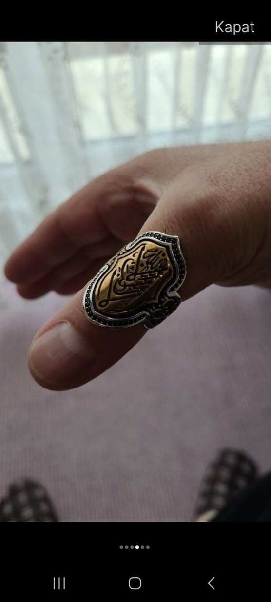 925 ayar Erkek gümüş zihgir yüzük - Görsel 3