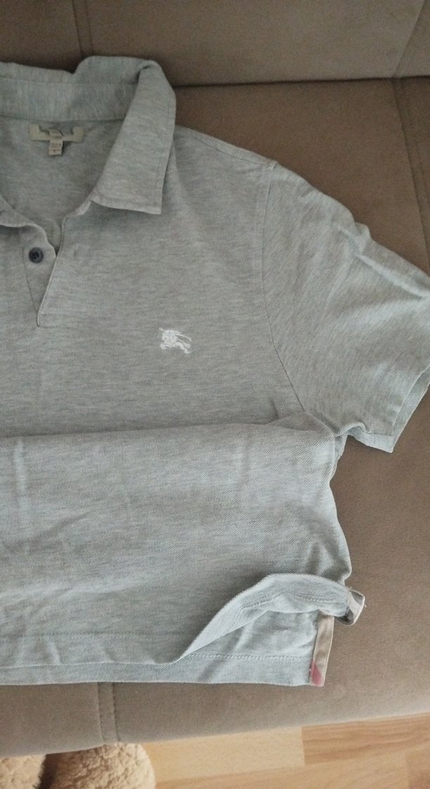 Gri Kısa Kollu Polo T-shirt - Görsel 2