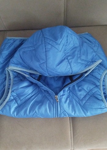 Seyahat Stilinde Erkek Çocuk Mavi Fermuarlı Yelek - Görsel 3