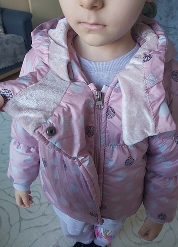 4 Yaş Beden pembe Renk Kız çocuk mont