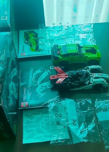  Beden Renk Lego Technic Mustang ve Porsche iki adet