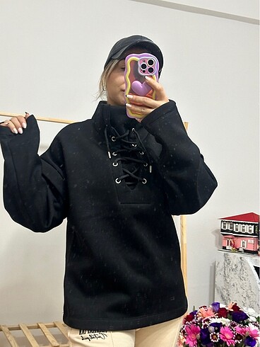 Diğer Oversize Şardonlu Sweeatshirt