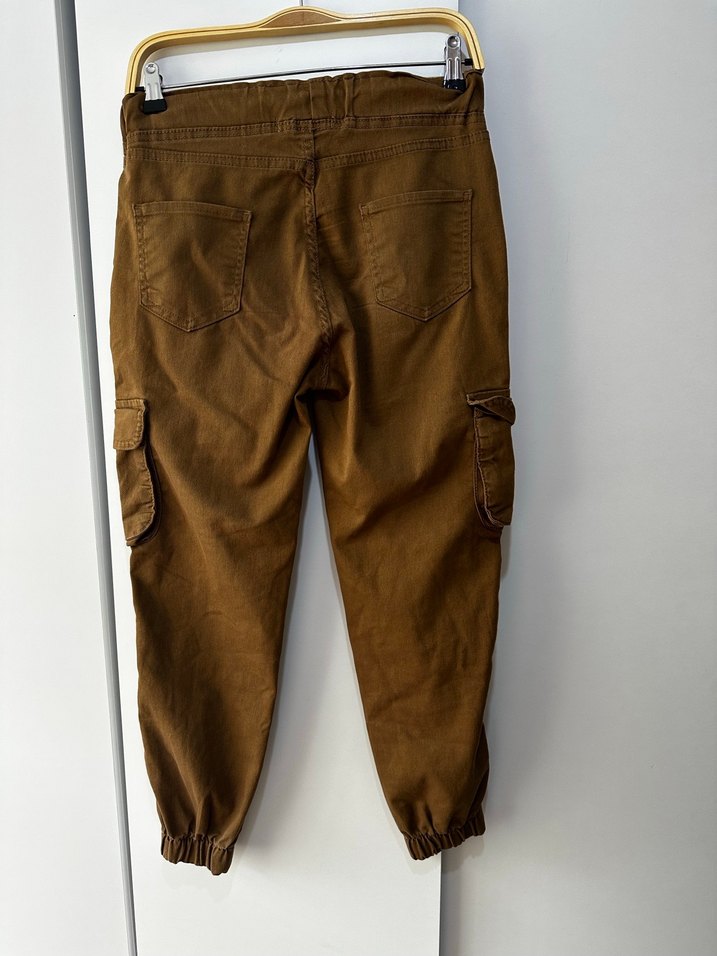 Kahverengi Süet Kemerli Rahat Pantolon - Görsel 2