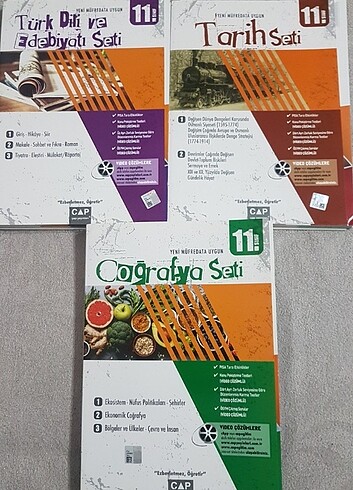 Cap yayınları coğrafya ,edebiyat ,tarih set 